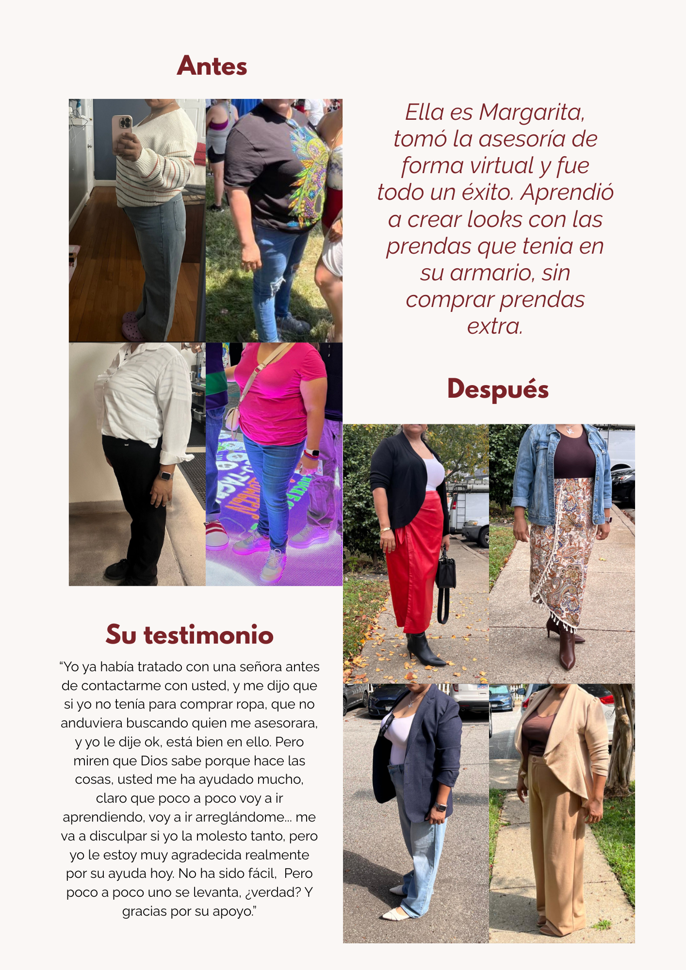 Testimonios de clientas